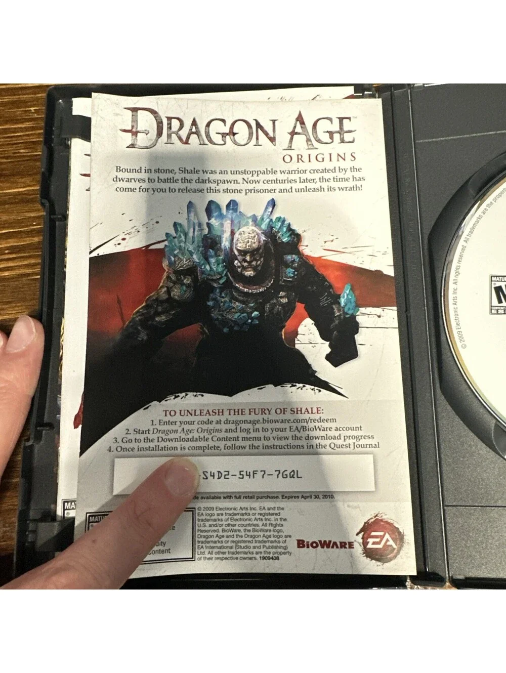 Dragon Age: Origins (PC DVD-ROM, 2009 w/ Manual & Product Key)
